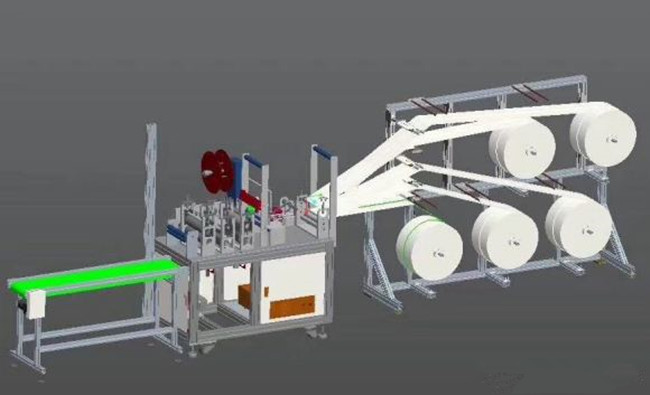 KN95口罩機(內置鼻梁)半自動生產線