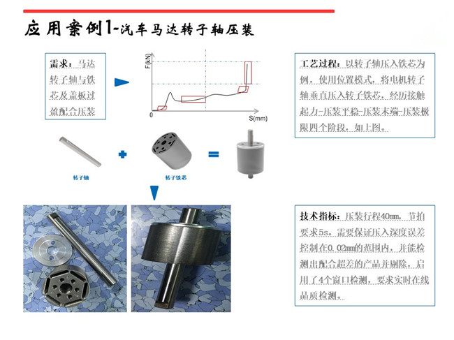 深圳伺服壓力機在馬達、電機、軸承壓裝上的應用